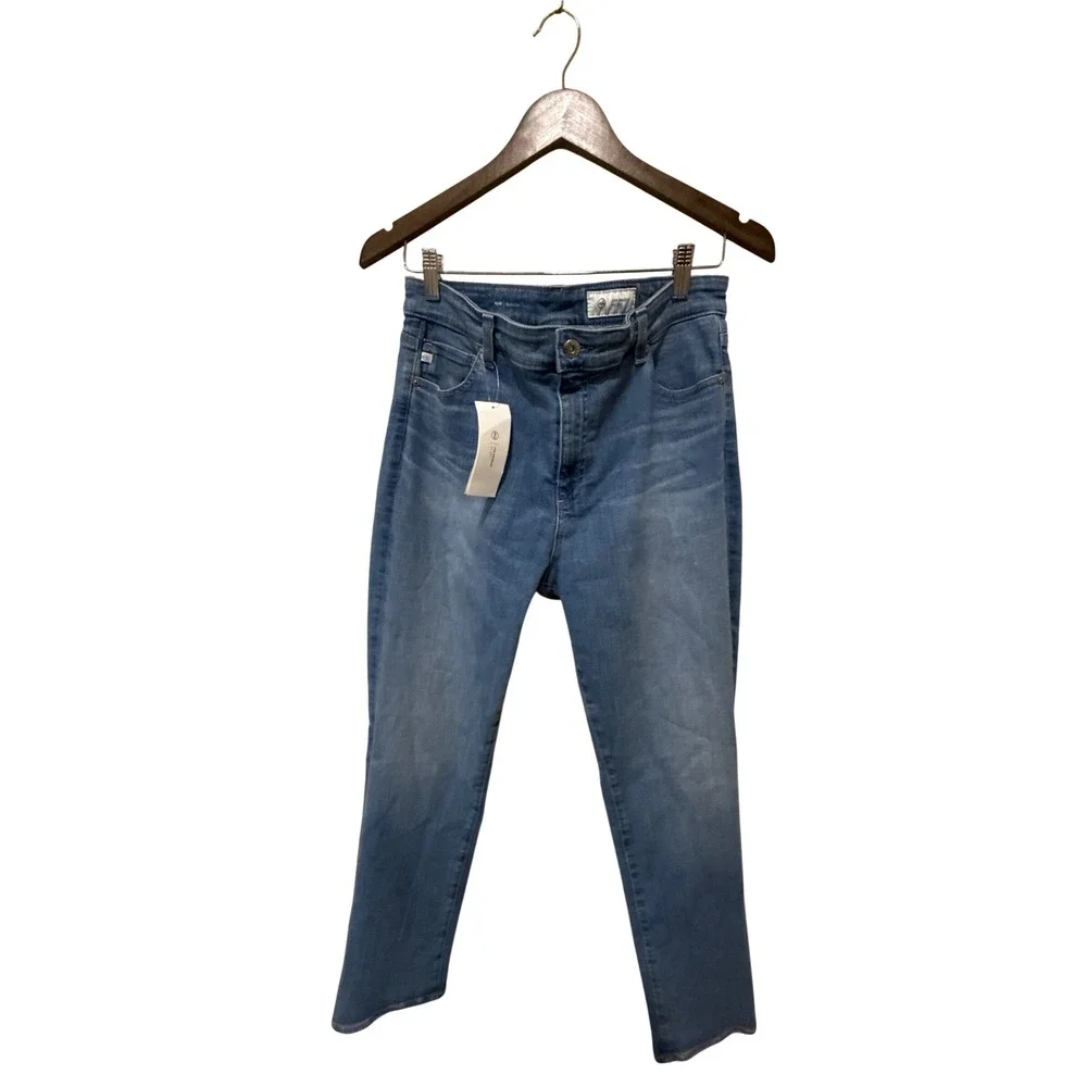 AG Adriano Goldschmied Mari High Rise Slim Straight Jeans in Minimalist Size 32